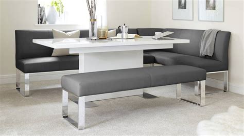 Graphite Grey left hand Corner Bench | Corner bench dining table, Bench ...