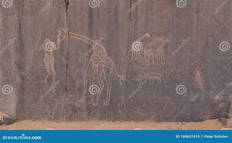 Ancient Rock Art in Sahara Desert Stock Image - Image of rock, culture ...