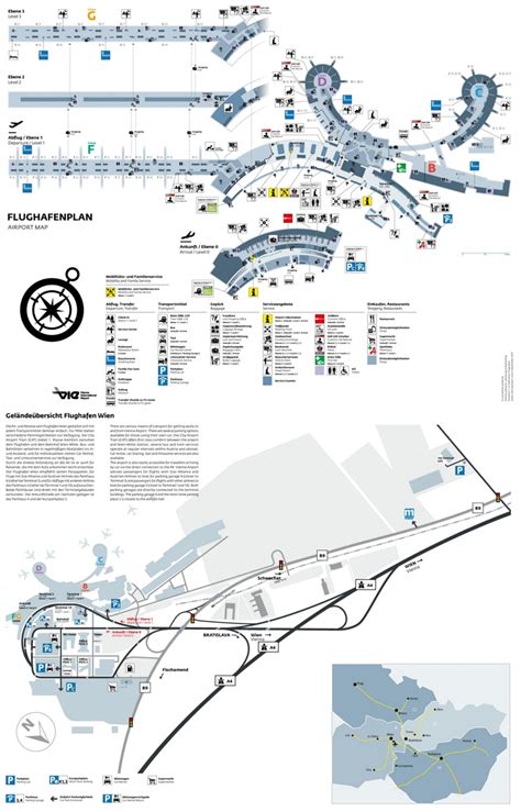 Vienna airport map - Ontheworldmap.com