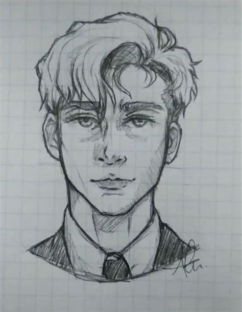 Drawing Of A Boys Face