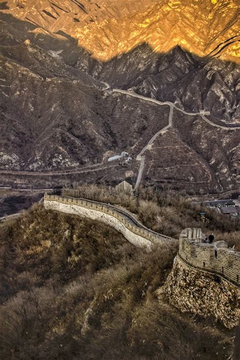 Aerial View of the Great Wall of China · Free Stock Photo