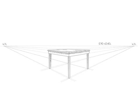 Table Perspective Drawing at PaintingValley.com | Explore collection of ...