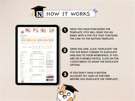 Notion Template Student Planner Notion Academic Planner, School Planner ...