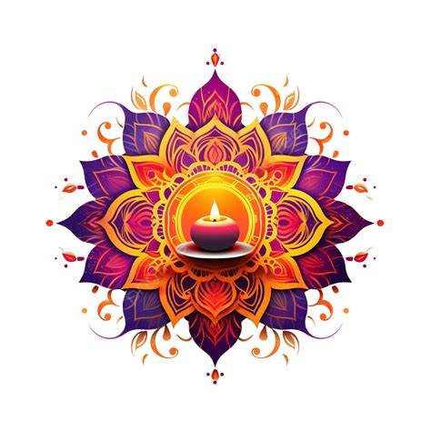 Beautiful Diwali Greeting Card Design With Mandala Art And Diya, Diwali ...