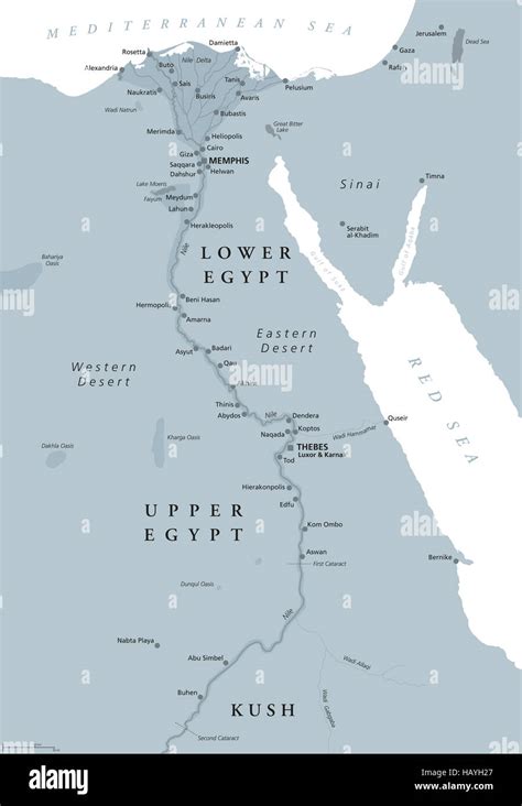 Ancient Egypt Nile River Map