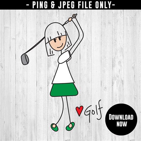 Love Golf, Stick Figure, Cute Golfer, Golf Saying, PING, JPEG ...