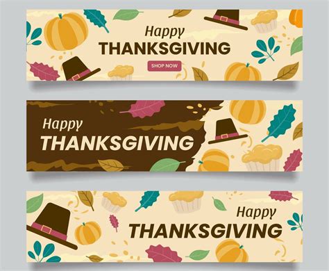 Thanksgiving Banner Collection Vector Art & Graphics | freevector.com