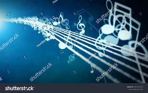 Animated Background Musical Notes 3d Illustration Stock Illustration ...