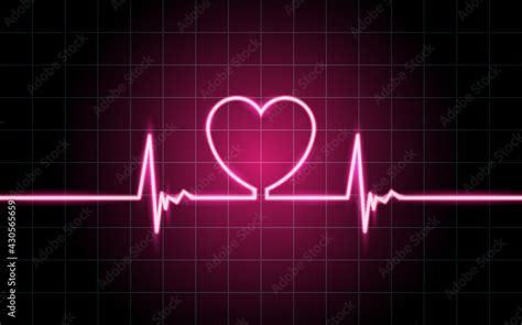 Neon glowing lines, Heartbeat concept, Lifeline background wallpaper ...