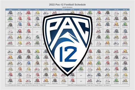 2022 Pac-12 Football Helmet Schedule