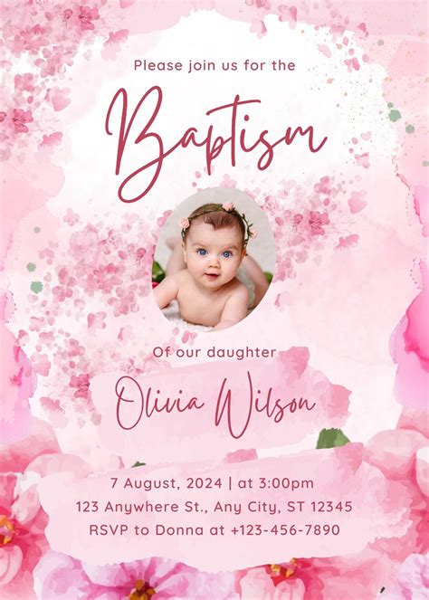 Christening Invitations Background