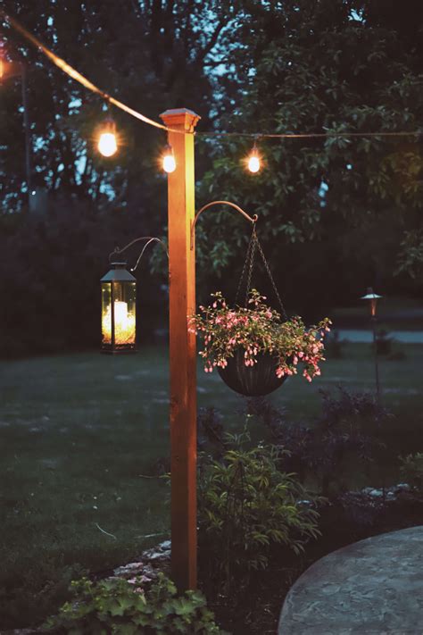 Post To String Lights In Backyard