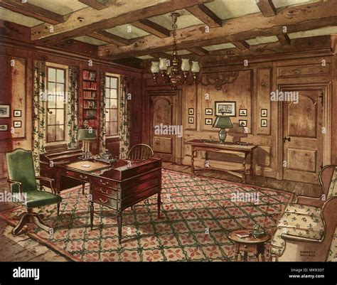 Old Fashioned Office Interior Stock Photo - Alamy