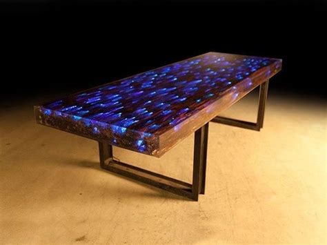 epoxy resin table with led lights - Ella Mackay