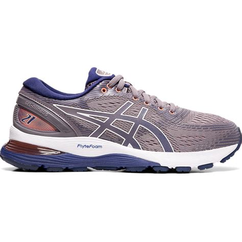 Asics Women's GEL-Nimbus 21 Lavender Grey/Dive Blue | Laurie's Shoes