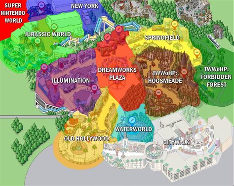 Universal Studios Hollywood Map Printable