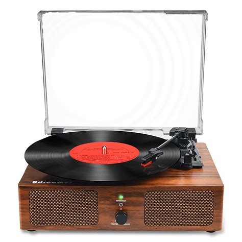 Buy Udreamer Record Player for Vinyl with Speakers Wireless Turntable ...