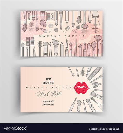 Makeup Artist Business Cards Design - Makeup Vidalondon