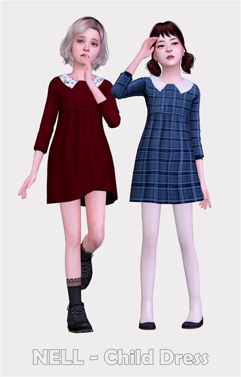 NELL — Child Dress - hq compatible - bgc - new mesh (ea’s... The Sims 4 ...