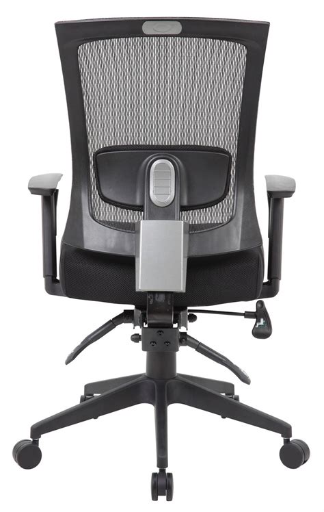 Black Mesh Back Office Chair with Lumbar Support by Boss Office Products