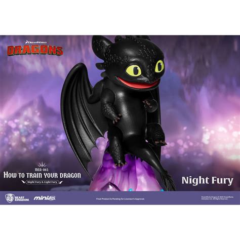 How to Train Your Dragon Night Fury and Light Fury MEA-061 Statue 2-Pack