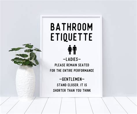 Free Printable Bathroom Etiquette Signs