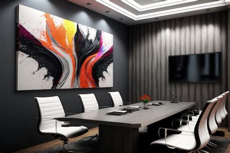 Meeting room decor in a contemporary design | Premium AI-generated image