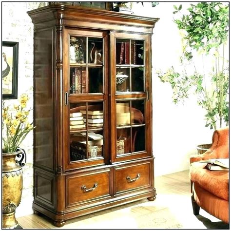 Modern Bookcase With Glass Doors - Glass Door Ideas