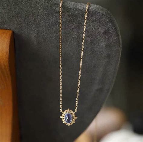 Vintage Styletanzanite Necklace, Art Deco Tanzanite Pendant, Natural ...