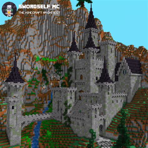 Minecraft Medieval Mountain Castle