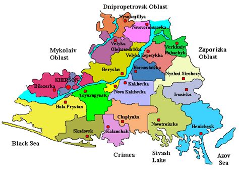 Map of the Kherson Province – OMNI-Net in Ukraine