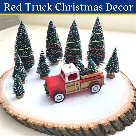 I LOVE This Easy DIY Red Truck Christmas Décor Idea! - Abbotts At Home