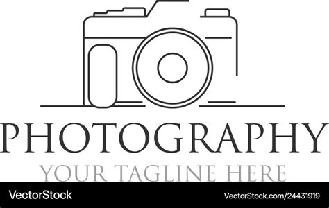 Minimalist photography logo designs Royalty Free Vector