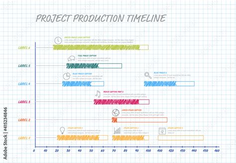 Gantt Project Production Timeline Graph Stock Template | Adobe Stock