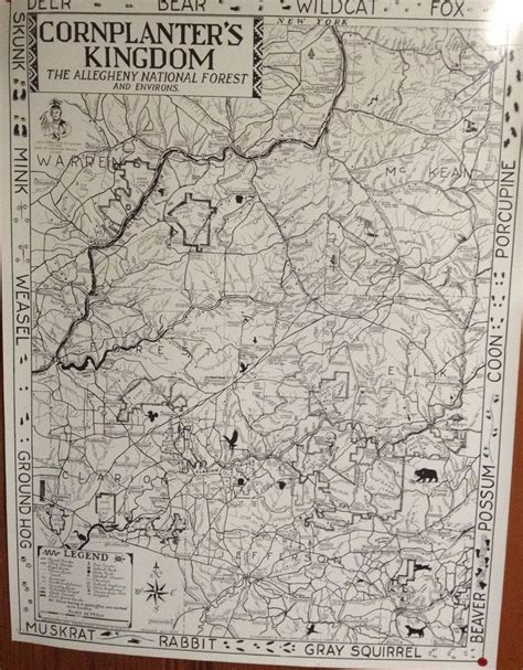 Map of Cornplanter's Kingdom in Allegheny Forest