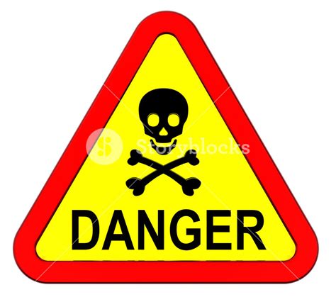 Danger Warning Sign Isolated On White Royalty-Free Stock Image ...