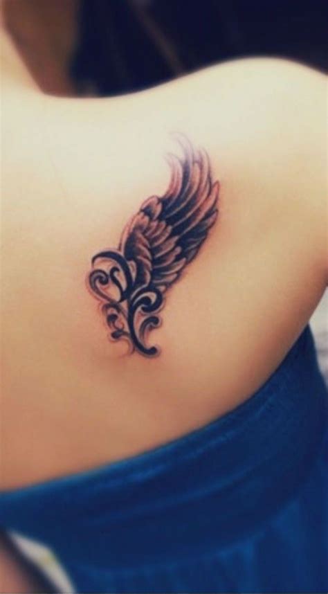 Simple Angel Tattoos For Women