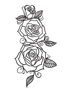 Cool Rose Tattoo Drawings