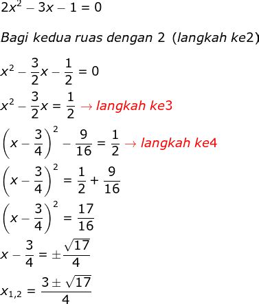 Konsep Dan Contoh Soal Tentang Kuadrat Sempurna Persamaan Kuadrat - Riset