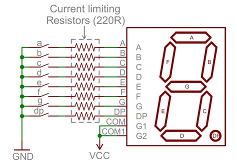 7 Segment Display Clock Circuit Diagram