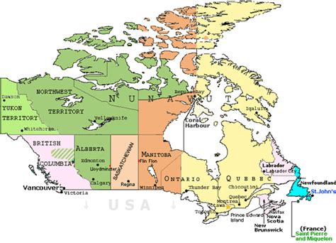 USA and Canada Time Zones Map live - Current local time with time zone