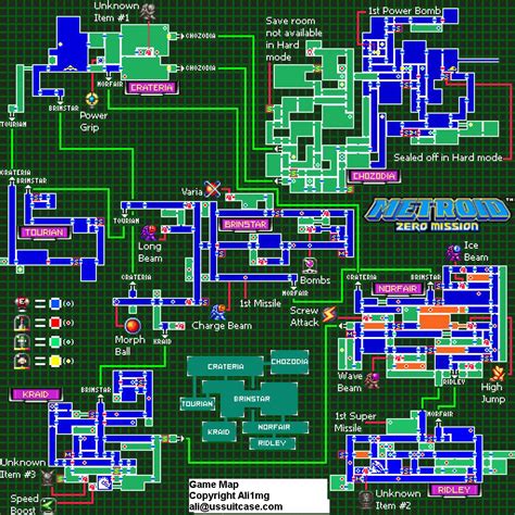 Metroid: Zero Mission - Game Map