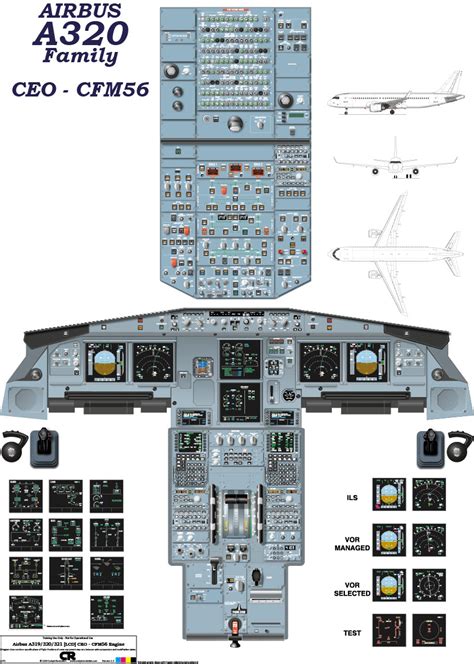 Airbus A320 (CEO/NEO - LCD) Cockpit Poster - Printed