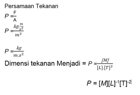 tentukan dimensi tekanan pada besaran turunan...