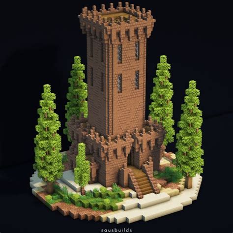 Mud Brick Tower in Minecraft