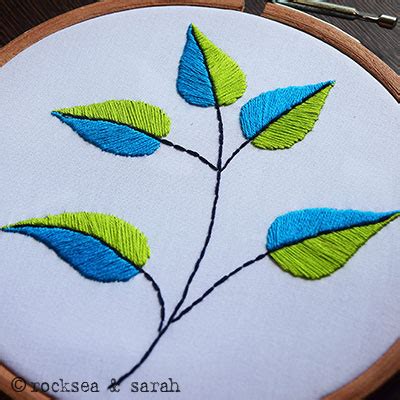 Stitch Leaf: Leaf Stitch - Sarah's Hand Embroidery Tutorials