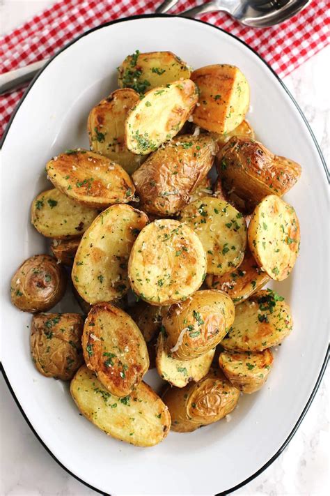 Roasted New Potatoes With Parmesan And Fresh Herbs - Green Valley Kitchen