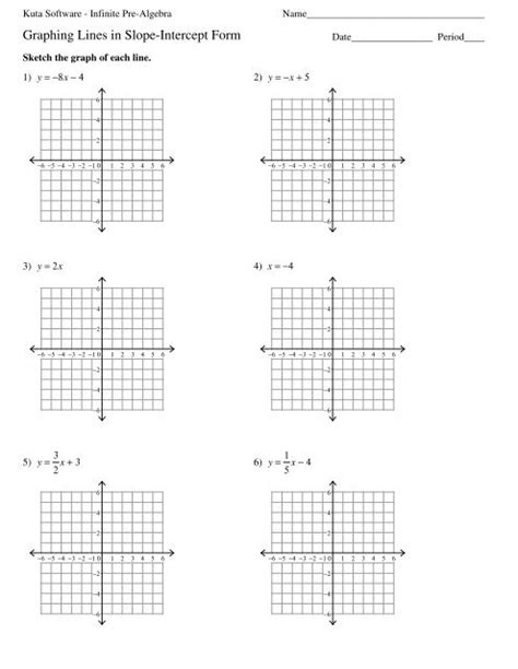 4 1 Graphing Equations In Slope Intercept Form Worksheet Answers ...