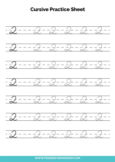 Free Printable Cursive Alphabet Practice Sheets: Capital Q