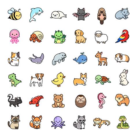 "*choose large sticker!* Mega Cute Animals #2" Sticker for Sale by ...